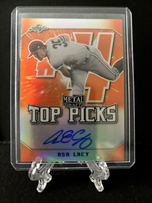 Asa Lacy 2020 Leaf Metal Draft Top Picks Orange Parallel #6/7 Kansas City Royals
