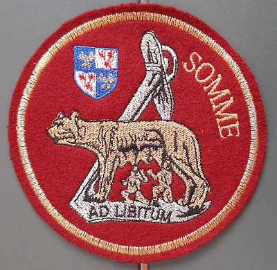 Tanker SOMME Patch Vintage 103mm Filz NATIONALE MARINE ORIGINAL Frankreich
