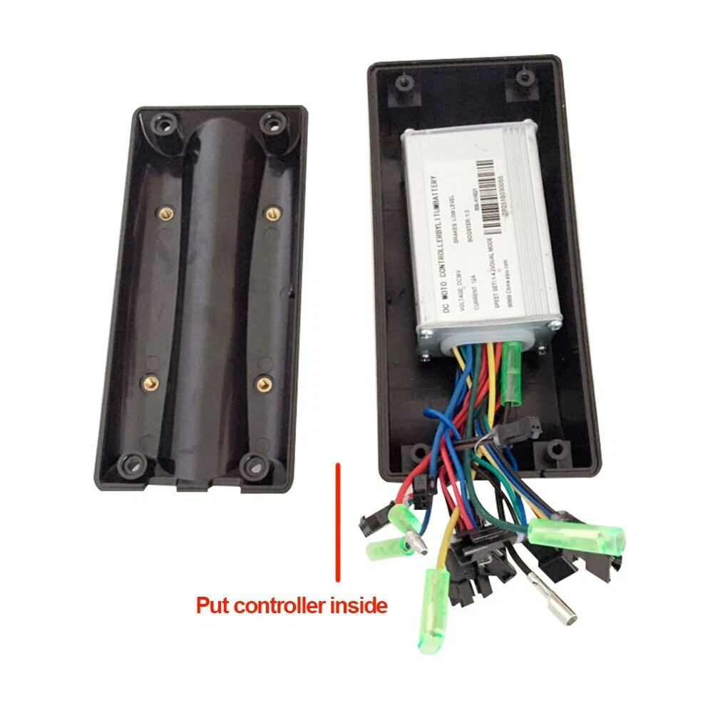 Black 2 Size Ebike Controller Box Li ion Battery Case Plastic Electric Bike