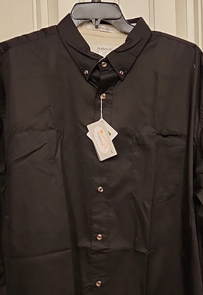 FeatherLite Mens Button Up Long Sleeve Stain-Resistant Twill Shirt 3281 Sz 2XL - Image 4 of 4