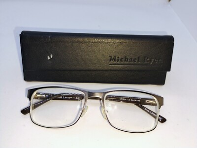 Michael Ryen MR-239 Eyeglass Frames Brown Europa 54-16-140 w/Case