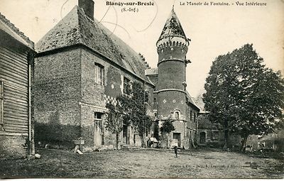  AK BLANGY SUR BRESLE LE MANOIR DE FONTAINE + STEMPEL 