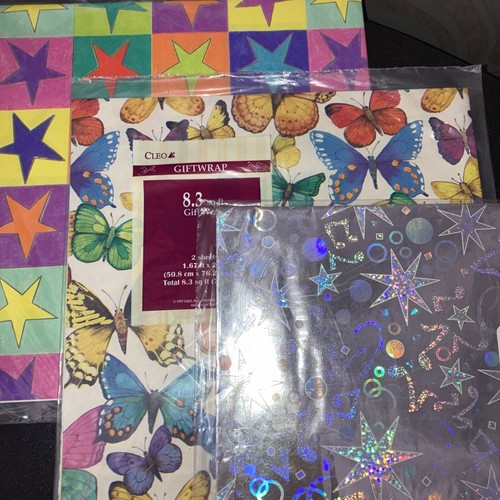 vintage gift wrap lot of three (3) - Picture 2 of 6