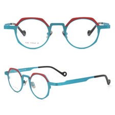 Vintage Titanium Eyeglasses Frames Round Lightweight Glasses Eyewear Spectacles