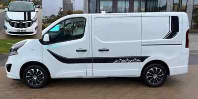 Fits Renault Trafic Graphics Mountain Edition Side Stripe Camper Decals Both