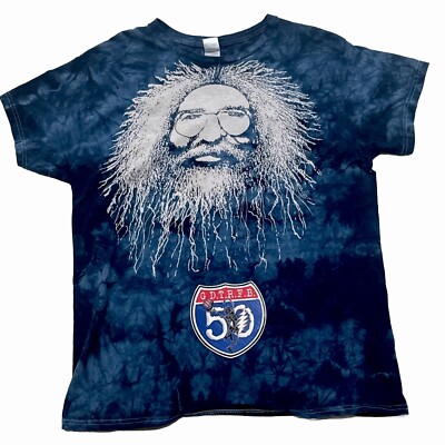 Grateful Dead 1993 Jerry Garcia Band Cool Blue & White T