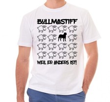 BULLMASTIFF UNISEX T-SHIRT BLACK SHEEP Männer Hund Hundemotiv Bull Mastiff