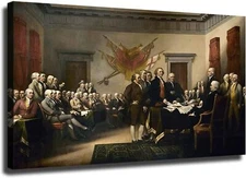 The Declaration of Independence John Trumbull Signing Canvas Painting Print