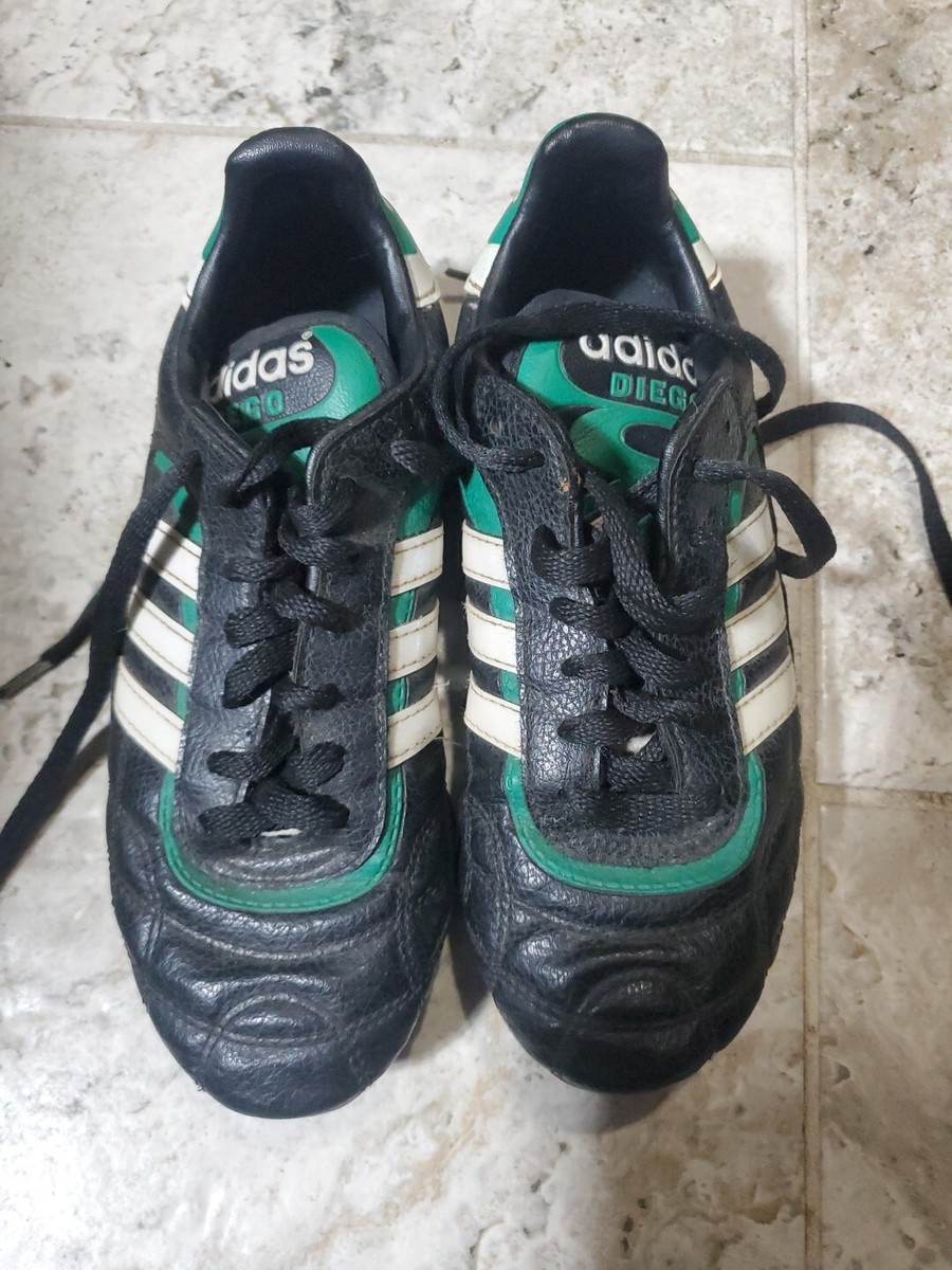 soccerwe 代表 RARE VINTAGE 1998 ADIDAS DIEGO BLACK/GREEN SOCCER CLEATS