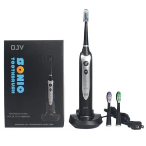 OJV Poignée rechargeable Chargeur sans fil Brosse à dents électrique vibrante