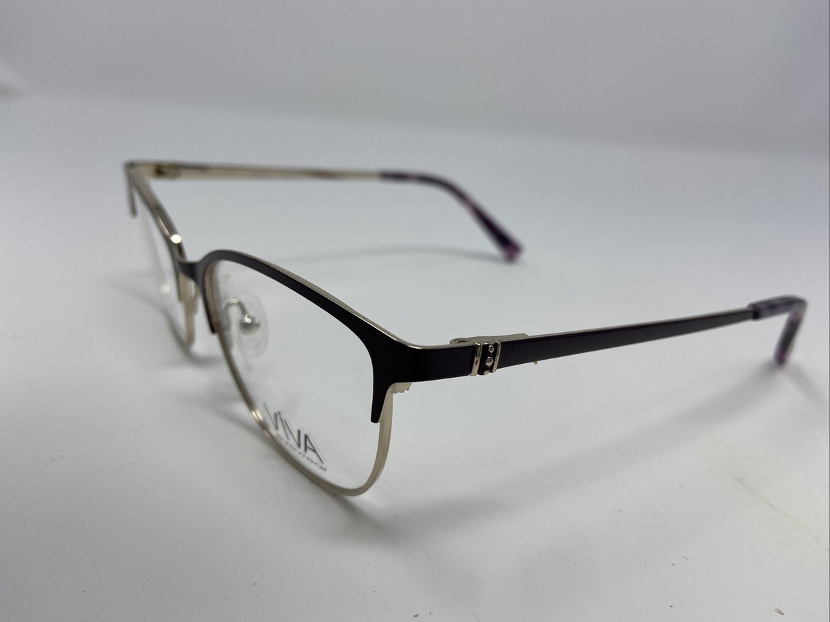 VIVA EYEGLASSES FRAME VV4524 082 51-16-140 PLUM PURPLE FULL  display picture 1