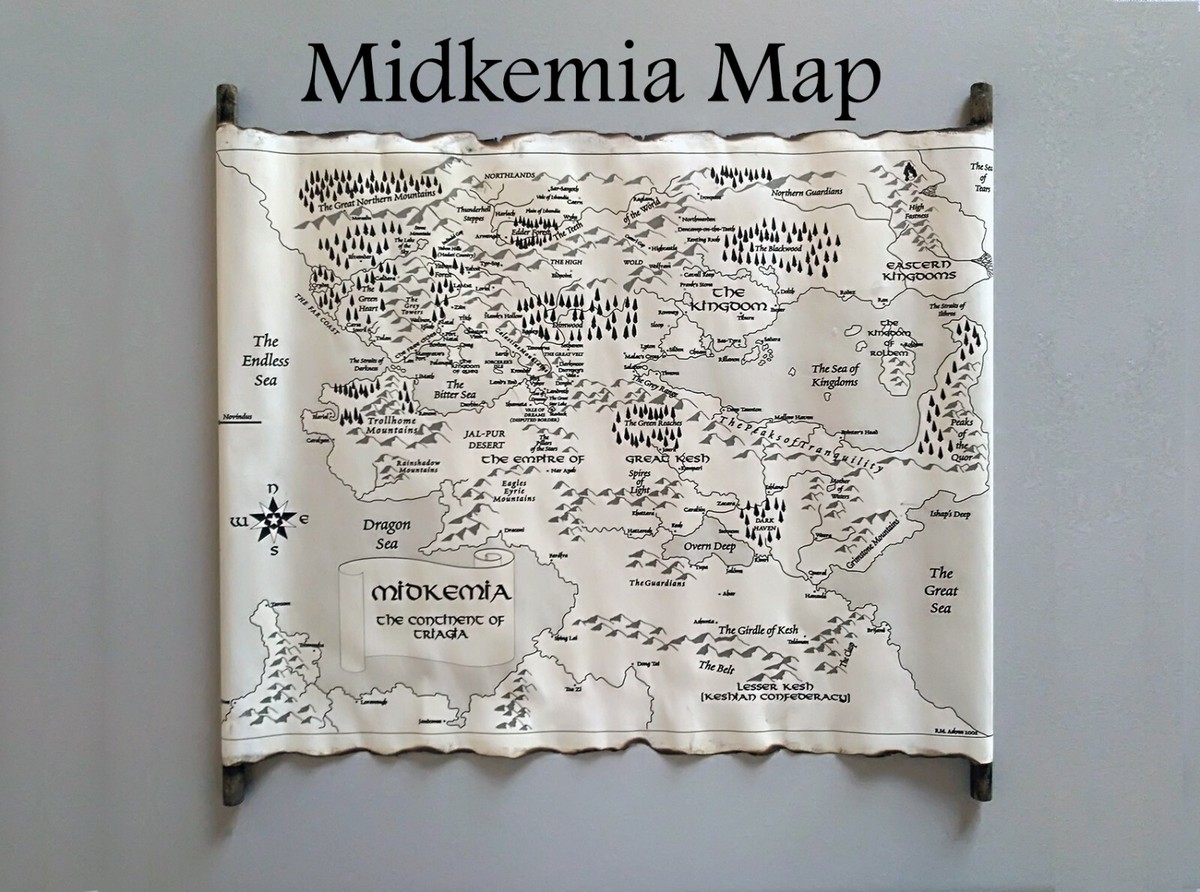 サラファネリ ディア・ダイアリーMY MAP BOOK Midkemia Map, The Continent of Triagia Map, The Riftwar