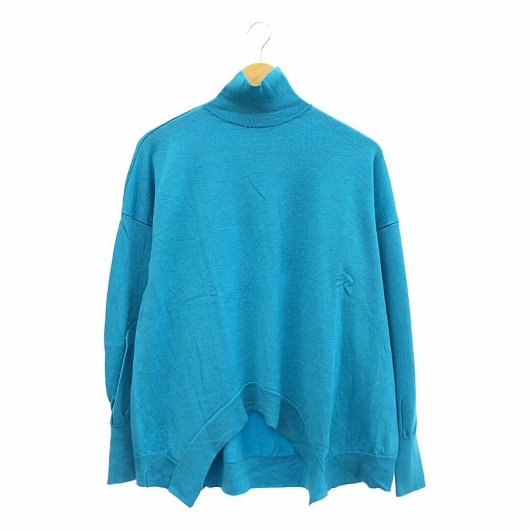 ENFOLD 2023AW CURVE-HEM PULLOVER HIGH NECK KNIT 38 BLUE ENFOLD 2023AW CURVE-HEM PULLOVER HIGH NECK KNIT 38 BLUE
