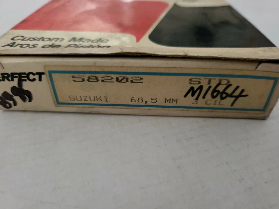 ANILLOS DE PISTÓN CÍRCULO PERFECTO NUEVOS se adapta a Suzuki HATCH ST80 F8B 797cc 1987-91 Foto 3 de 3