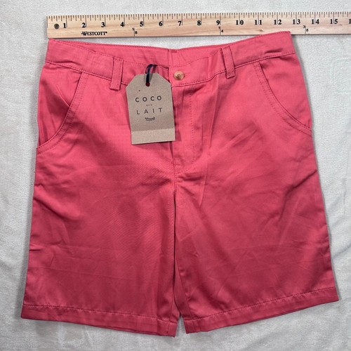 Coco au Lait Boys Size 12 Salmon Orange Cotton Shorts New - Picture 2 of 7