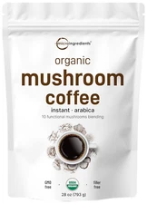 Organic Instant 10 in 1 Mushroom Coffee Powder, 28 Ounce (317 Servings) | Weight