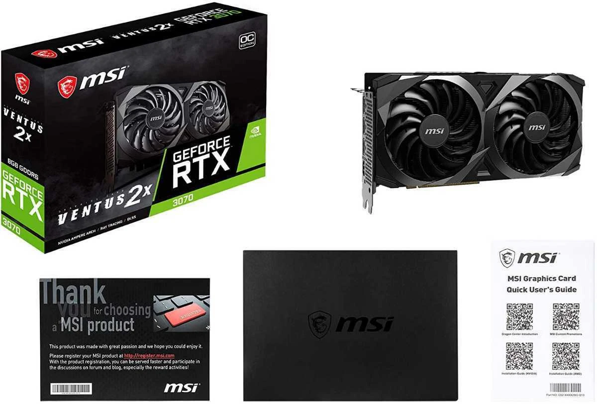 MSI GeForce RTX 3070 VENTUS 2X OC 8GB GDDR6 Graphic Card | eBay