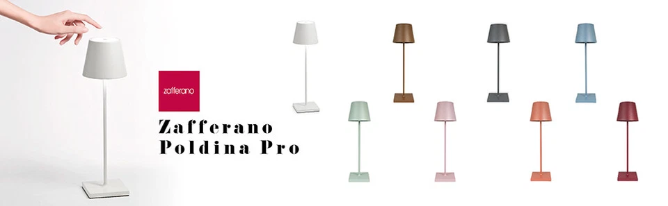 Lampada Poldina PRO Zafferano dimm.-vari colori-ricarica con base - Immagine 3 di 3