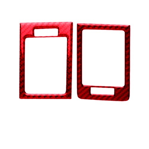 2Pcs For Benz C-Class W204 2007-2010 Red Carbon Fiber Side Air Vent Outlet Trim - Picture 3 of 13