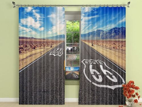 3D Highway View 5 Blockout Photo Curtain Print Curtains Drapes Fabric Window UK