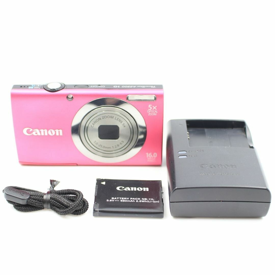 実写美⭕️美品【動作確認済み】Canon PowerShot A2300 ピンク Canon Power Shot A2300 Pink 16.0 MP Digital Camera From