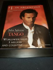 Julio Iglesias Tango Rare Original Promo Poster Ad Framed!