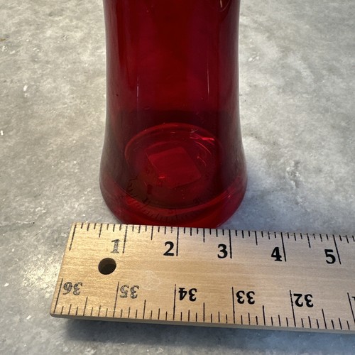 LSA International Handcrafted Mouthblown Red Heavy Glass Vase 9.5" Poland - Picture 6 of 6