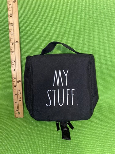 Rae Dunn My Stuff Make Toiletry Travel Soft Black Bag 8” - Picture 13 of 14