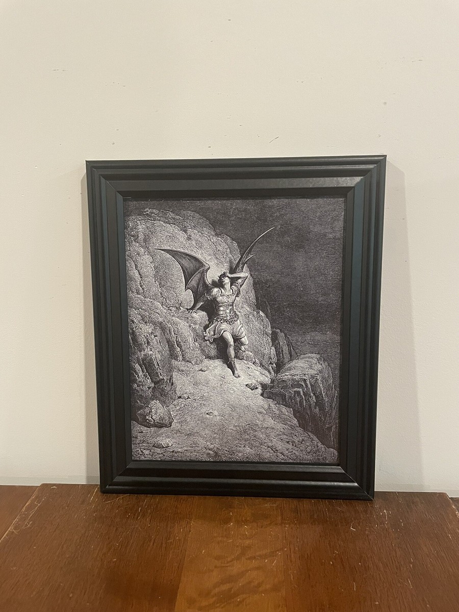 Gustave Dore Lucifer Satan Paradise Lost Framed Print 10x12 John