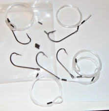 HALIBUT SHARK GROUPER MAHI COBIA FISHING RIG 100 LB 7/0 STAINLESS HOOK 5 PACK