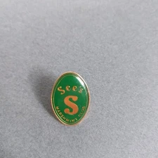 See's Candy Marshmellow Hat Lapel Jacket Pin