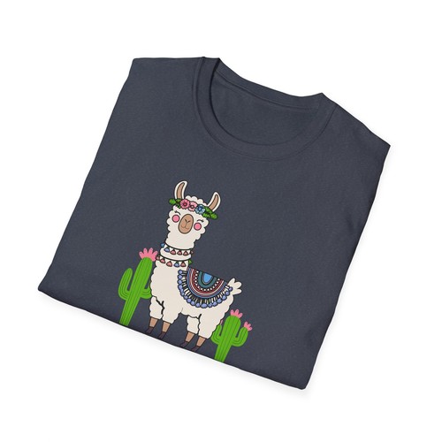 Cute Llama T-Shirt, Unisex Softstyle Tee, Perfect for Llama Lovers - Picture 25 of 25