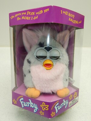 Furby 1998 ORIGINAL 1st Gen 70-800 Grey and Pink Spotted SCARCE