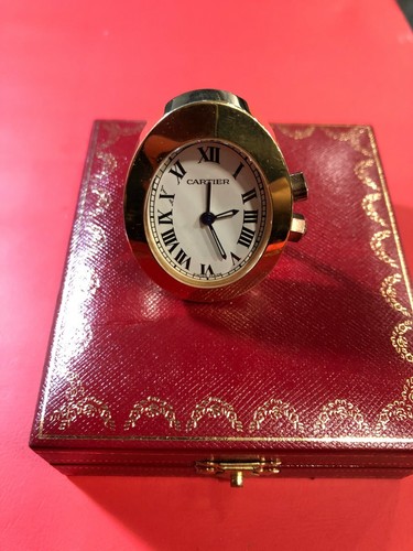 ORIGINALE OROLOGIO da TAVOLO VIAGGIO CARTIER SCATOLA | eBay