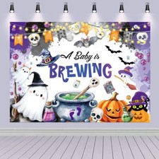 Halloween Backdrop Witch Magic Theme Pumpkin Skull Theme Photography Background