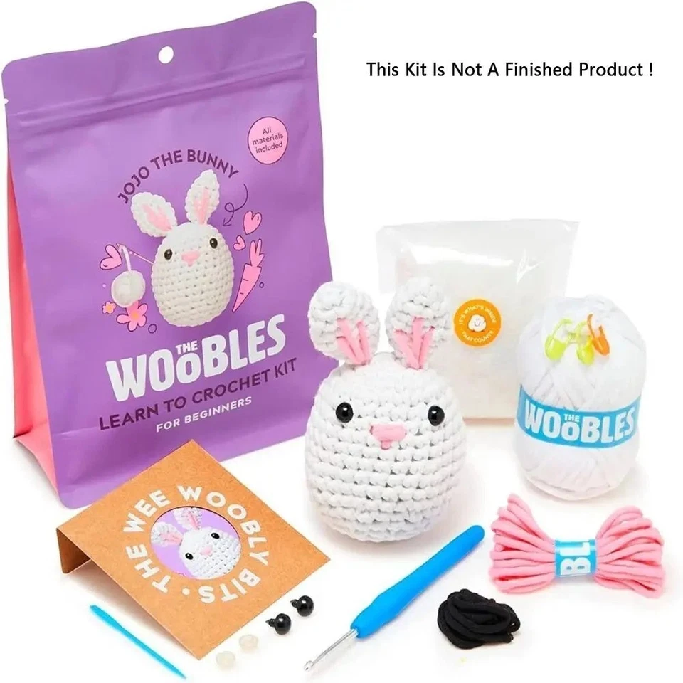The Woobles Beginners Crochet Kit with Peasy Yarn As Seen on Shark Tank DIY Gift - image 2 of 4