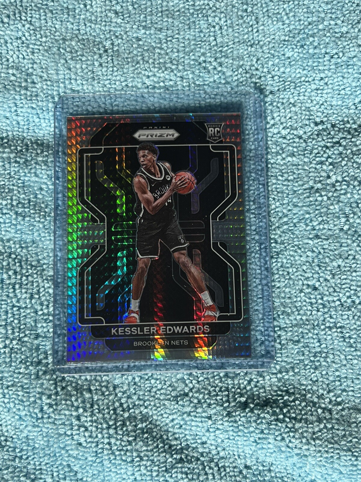 2021-22 Panini Prizm Basketball Prizms Hyper #284 Kessler Edwards