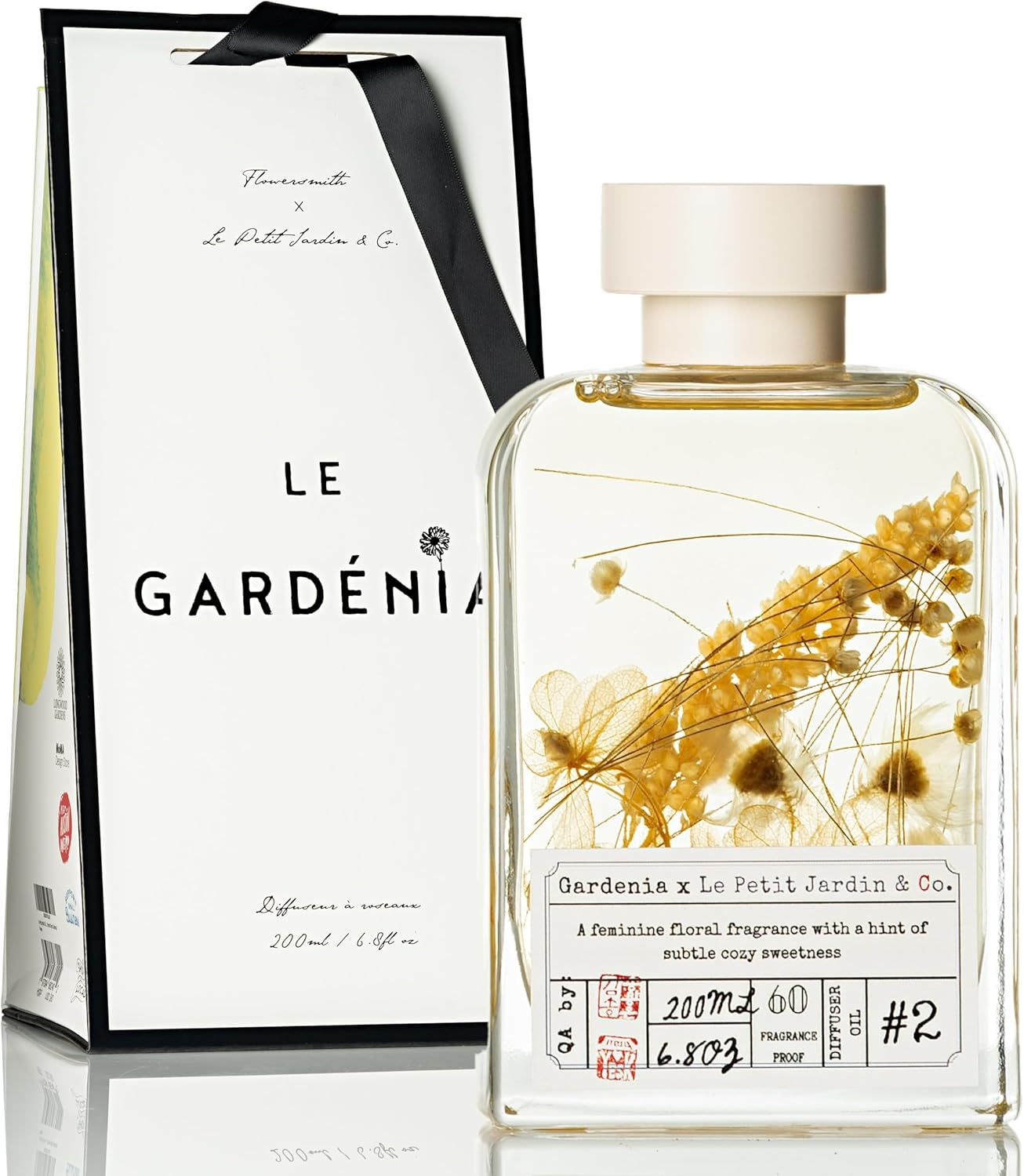 Reed Diffuser Gift Set with Flower Stick Fragrance Oil 200Ml 6.7Oz Home Office D