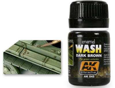 Wash Dark Brown Für Green Vehicles AK-0045 Ak Interactive