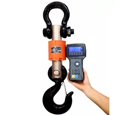 Wireless Handheld Instrument Hook Scale 3 Tonne 5 Tonne 10 Tonne Round Body