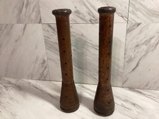 2 Wooden Textile Mill Spindle Spool Bobbin Textile Beehive Industrial 12