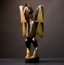 Afrikanischer Senufo Vogel Figur Handgeschnitzt Stammes Skulptur Vintage Kuns...