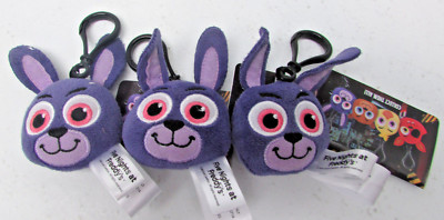New Lot of 3 Funko Five Nights At Freddy's Plush Keychain: Bonnie Character