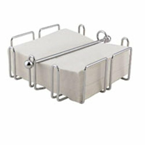 Ilsa Napkin Holder Horizontal Windproof in Chromed Steel 19 x 19 H 7 cm