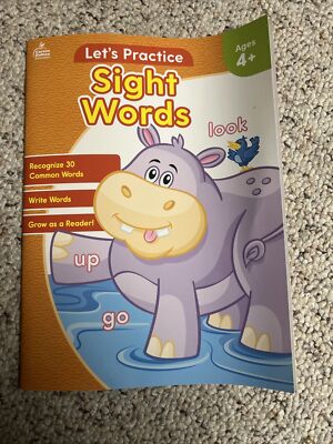 Carson Dellosa Beginning Sight Words PreK Kindergarten Boy Girl 30 Words Age 4+