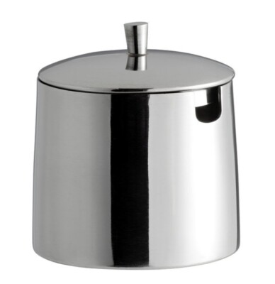 World Tableware 6713 Elexa 4.875 oz. Stainless Steel Sugar Bowl with Lid