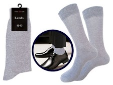1-3-6-12 Pair First quality SOLID GRAY Men's NATURAL COTTON Dress Socks 10-13