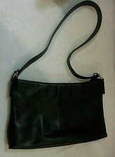 JONES NEW YORK BLACK LEATHER SHOULDER SATCHEL STYLE BAG - 100 Genuine Leather