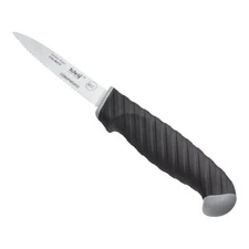 Schraf 3 1/4" Serrated Edge Paring Knife with Gray TPRgrip Handle