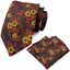 thumbnail 16 - Mens Paisley Floral Tie Jacquard Woven Silk Necktie Pocket Square Handkerchief 